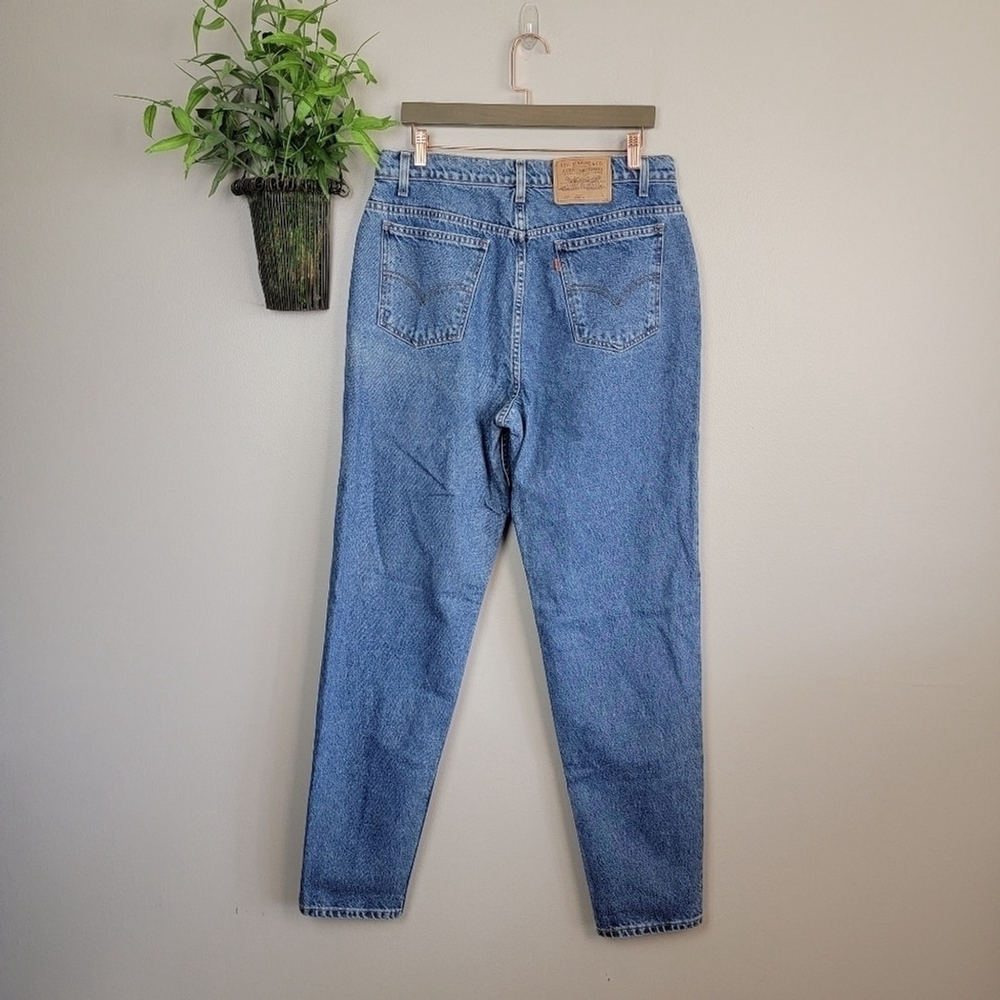 Levi's 10 912 Slim Fit Tapered Leg High Rise Medium Wash Mom Jeans Vintage 90s